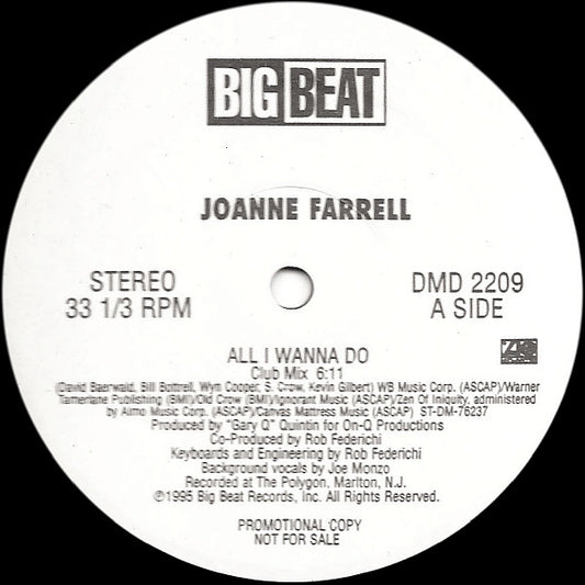 Joanne Farrell : All I Wanna Do (12", Promo)