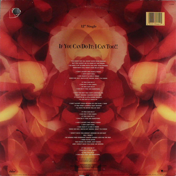 Meli'sa Morgan : If You Can Do It: I Can Too!! (12", Single)