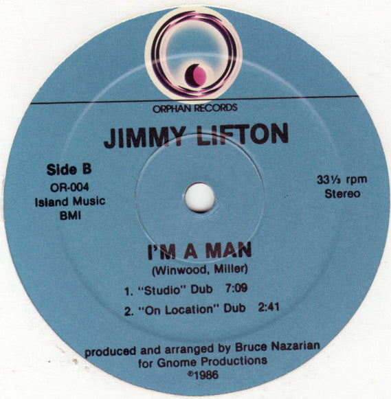 Jimmy Lifton : I'm A Man (12")