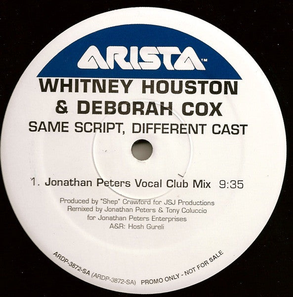 Whitney Houston & Deborah Cox : Same Script, Different Cast (2x12", Promo)