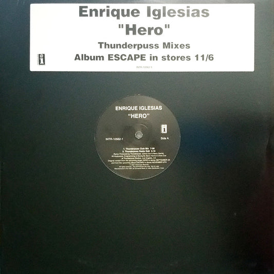 Enrique Iglesias : Hero (Thunderpuss Mixes) (12", Promo)