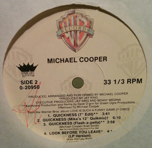 Michael Cooper : Quickness (12", Maxi)