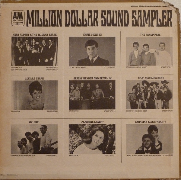 Various : Million Dollar Sound Sampler (LP, Mono, Smplr)