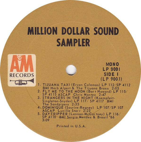 Various : Million Dollar Sound Sampler (LP, Mono, Smplr)