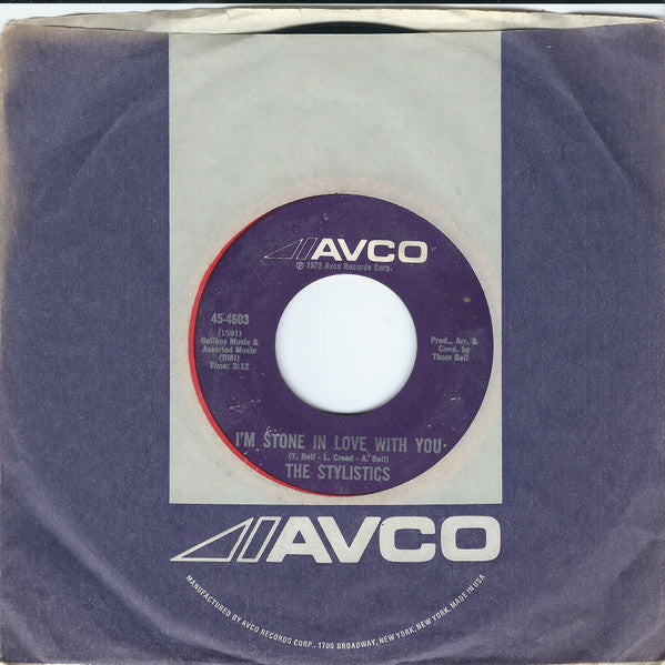 The Stylistics : I'm Stone In Love With You (7", Single, Styrene, Mon)