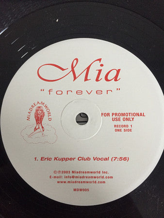 Mia (4) : Forever (The Angelo D'Onorio Remixes) (12", M/Print, Promo)