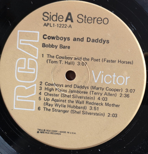 Bobby Bare : Cowboys And Daddys (LP, Album, Ind)