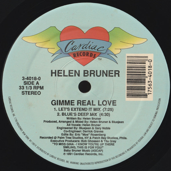 Helen Bruner : Gimme Real Love (12")