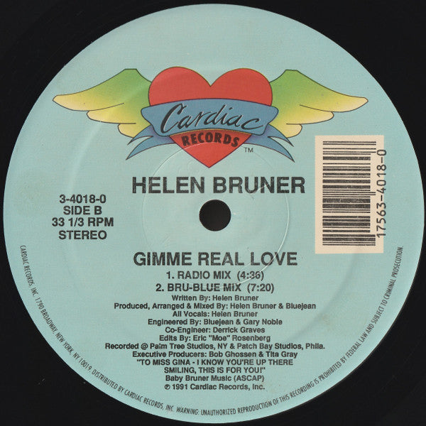 Helen Bruner : Gimme Real Love (12")