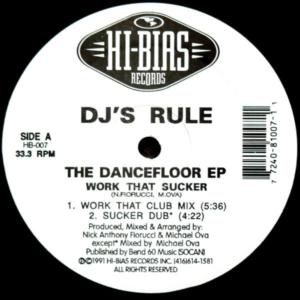 DJ's Rule : The Dancefloor EP (12", EP)