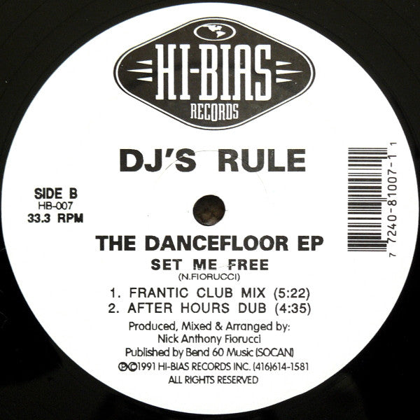 DJ's Rule : The Dancefloor EP (12", EP)