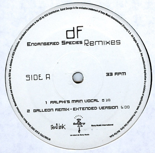 Deep Forest : Endangered Species (Remixes) (12", Promo)