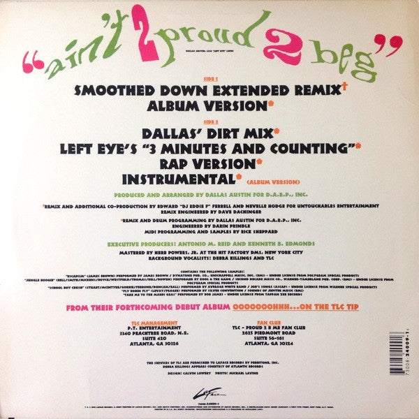 TLC : Ain't 2 Proud 2 Beg (12")