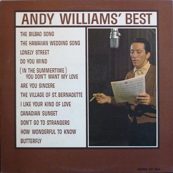Andy Williams : Andy Williams' Best (LP, Comp, Mono)