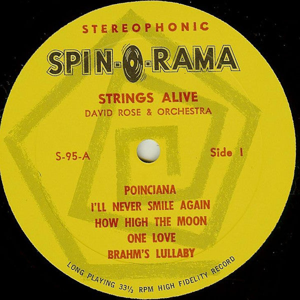 David Rose Also Stradivari Strings : Strings Alive (LP, Comp)