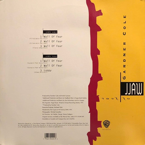 Gardner Cole : Wall Of Fear (12")