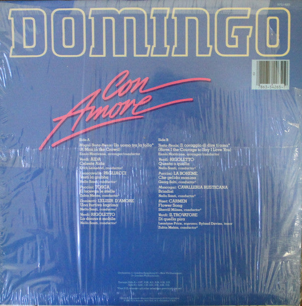 Placido Domingo : Domingo:  Con Amore (LP, Comp)