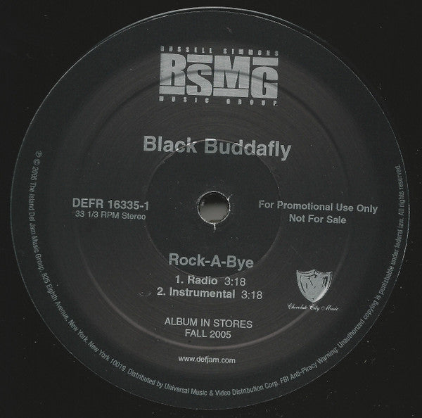 Black Buddafly : Rock-A-Bye (12", Promo)