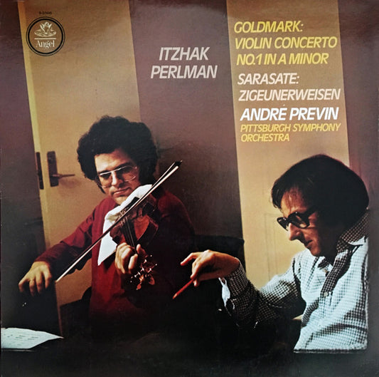 Karl Goldmark, Pablo De Sarasate, Itzhak Perlman, André Previn, The Pittsburgh Symphony Orchestra : Violin Concerto No. 1 In A Minor / Zigeunerweisen (LP, Quad)
