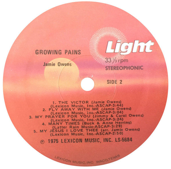 Jamie Owens (2) : Growing Pains (LP, Album)
