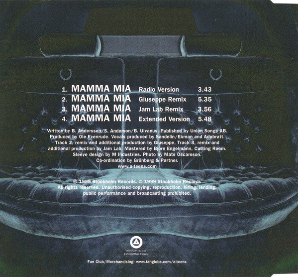 A*Teens : Mamma Mia (CD, Maxi)