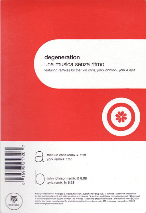 Degeneration : Una Musica Senza Ritmo (12")