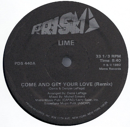 Lime (2) : Come And Get Your Love (12")