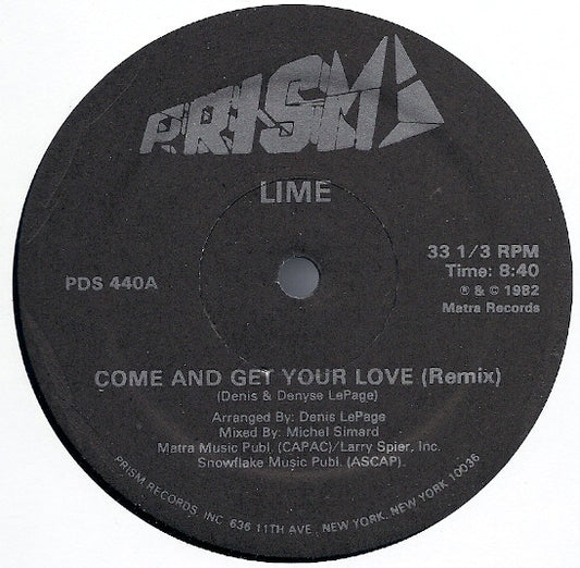 Lime (2) : Come And Get Your Love (12")