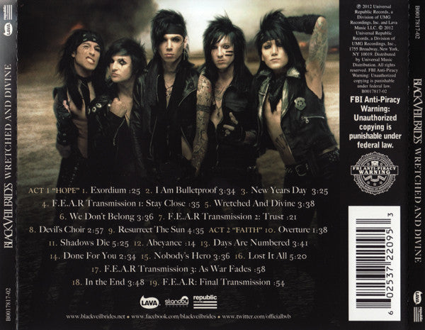 Black Veil Brides : Wretched And Divine: The Story Of The Wild Ones (CD, Album)