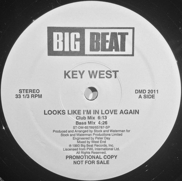 Key West : Looks Like I'm In Love Again (12", Promo)