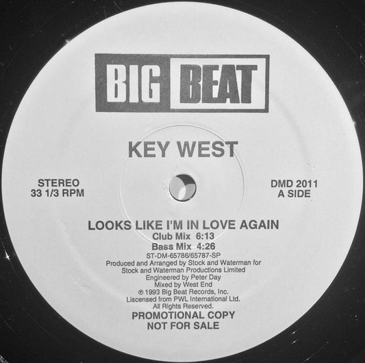 Key West : Looks Like I'm In Love Again (12", Promo)