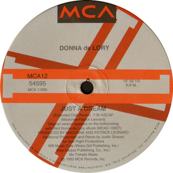 Donna de Lory : Just A Dream (12", Single)