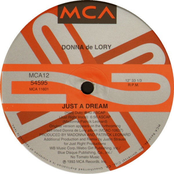 Donna de Lory : Just A Dream (12", Single)