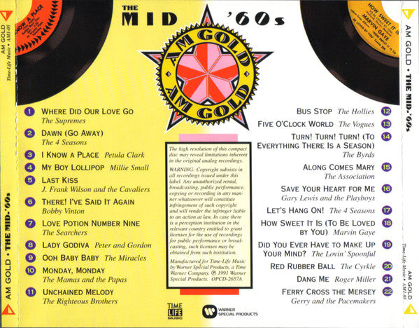 Various : AM Gold - The Mid-'60s (CD, Comp)