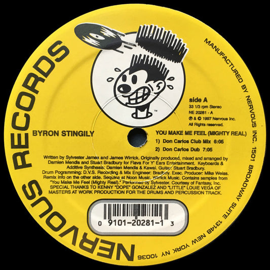 Byron Stingily : You Make Me Feel (Mighty Real) (12")