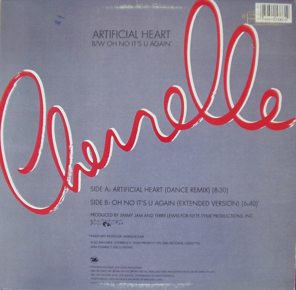 Cherrelle : Artificial Heart / Oh No It's U Again (12", Single)