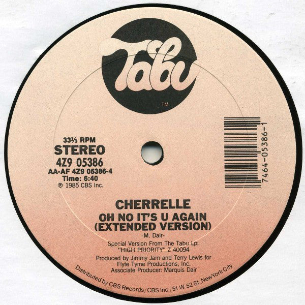 Cherrelle : Artificial Heart / Oh No It's U Again (12", Single)