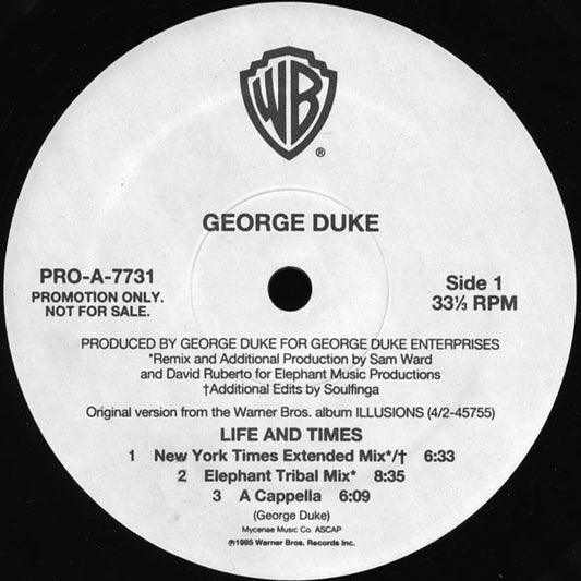 George Duke : Life And Times (12", Promo)
