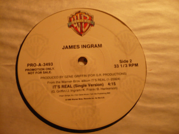 James Ingram : It's Real (12", Promo)