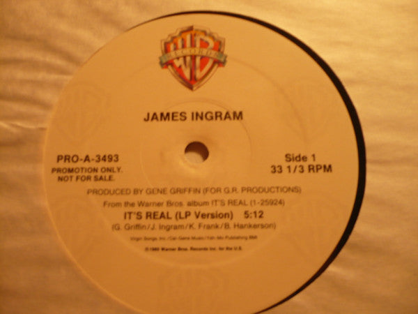 James Ingram : It's Real (12", Promo)