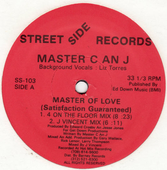 Master C & J : Master Of Love (Satisfaction Guaranteed) (12")