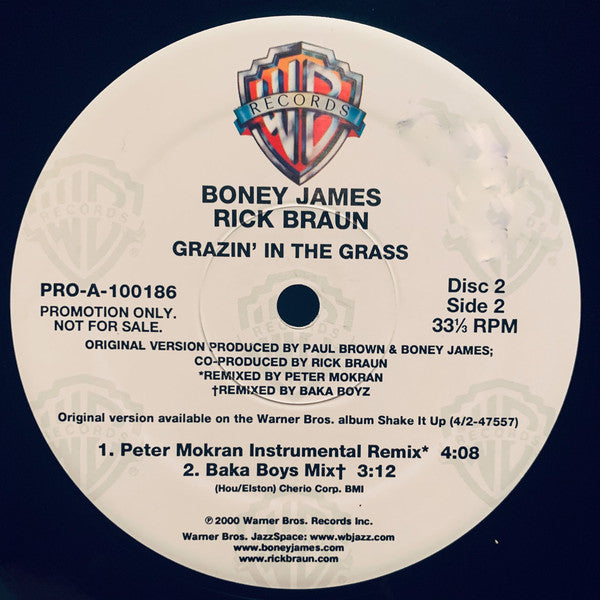 Boney James & Rick Braun : Grazin' In The Grass (2x12", Promo)