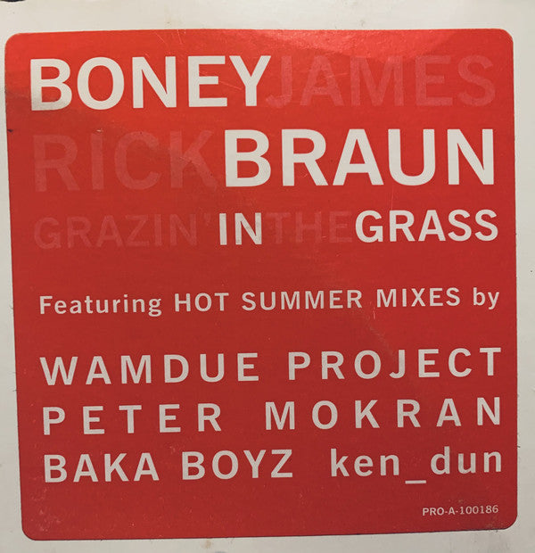 Boney James & Rick Braun : Grazin' In The Grass (2x12", Promo)
