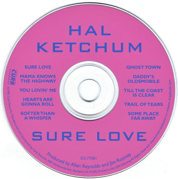 Hal Ketchum : Sure Love (CD, Album)