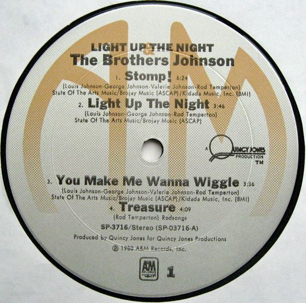 Brothers Johnson : Light Up The Night (LP, Album, Ter)