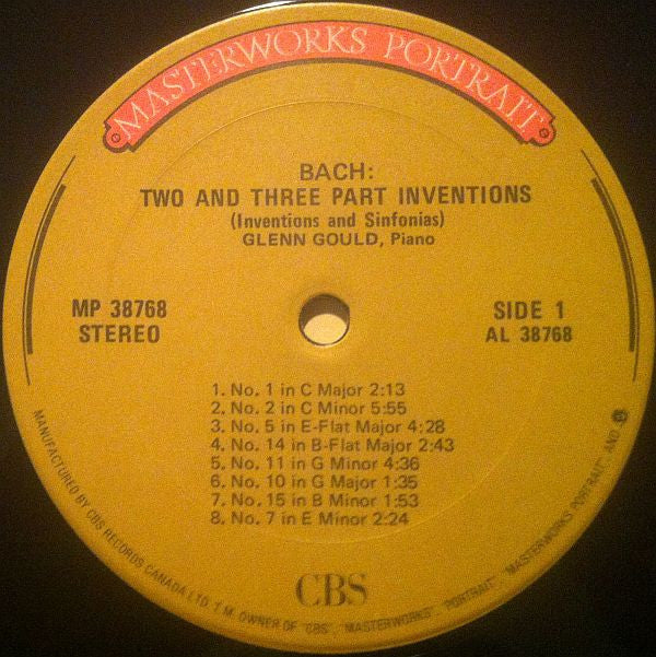 Johann Sebastian Bach, Glenn Gould : Two And Three Part Inventions  (LP, Album, RE)