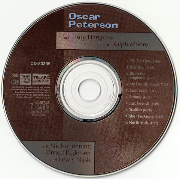 Oscar Peterson Meets Roy Hargrove And Ralph Moore (2) With Niels-Henning Ørsted Pedersen And Lewis Nash : Oscar Peterson Meets Roy Hargrove And Ralph Moore  (CD, Album)