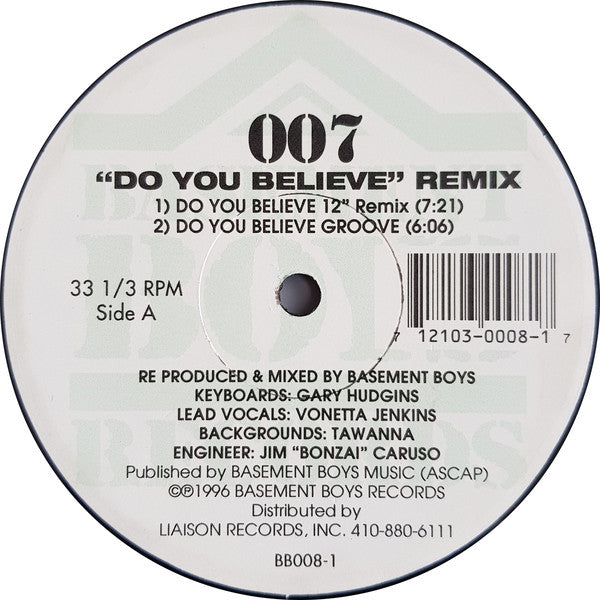 007 : Do You Believe (Remix) (12")