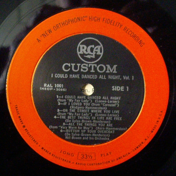 Hill Bowen And His Orchestra : I Could Have Danced All Night (LP, Album, Mono)