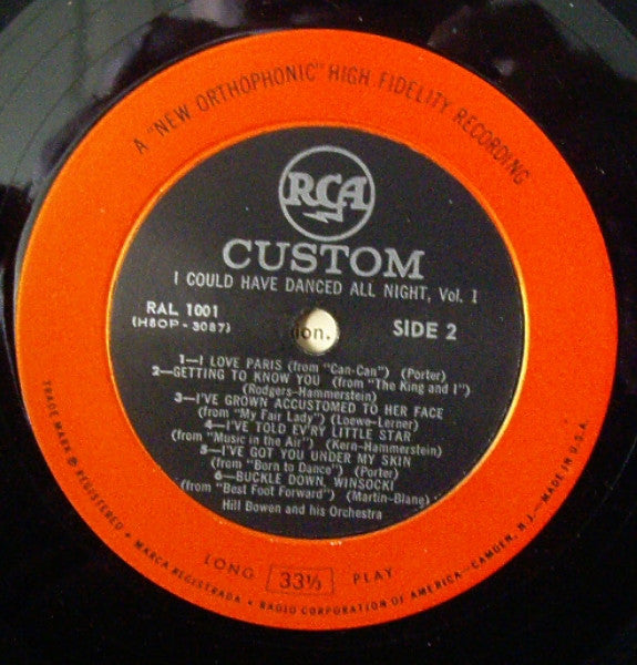 Hill Bowen And His Orchestra : I Could Have Danced All Night (LP, Album, Mono)